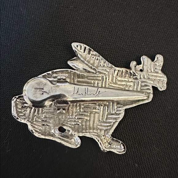 John Hardy Silver Tone Bunny Rabbit Scarf or Tie Clip - Picture 4 of 4